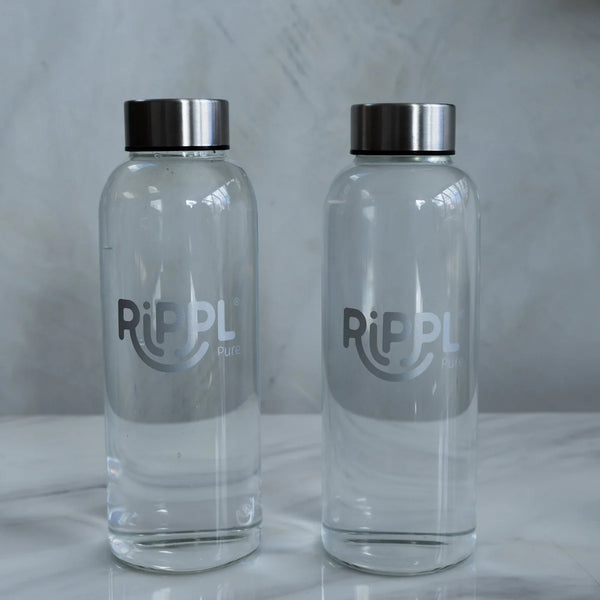 Rippl® Pure Glass Drink Bottle - 450ml 2 Pack