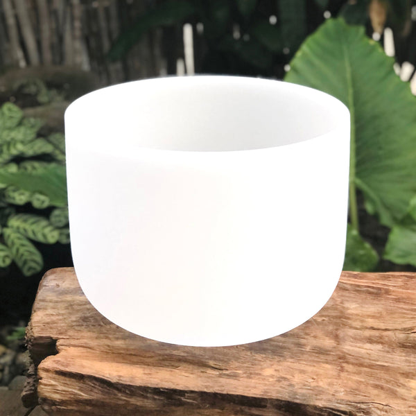 SACRAL CHAKRA 11' CRYSTAL SINGING BOWL (WHITE)