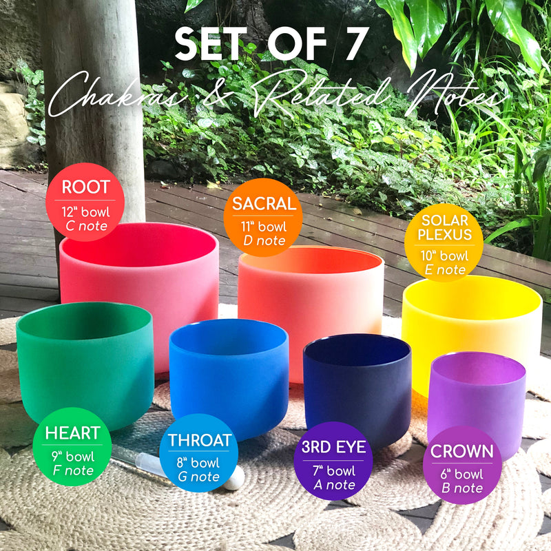 THIRD EYE CHAKRA 7' CRYSTAL SINGING BOWL (COLOUR)