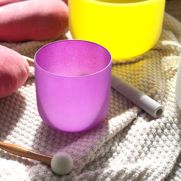 CROWN CHAKRA 6' CRYSTAL SINGING BOWL (COLOUR)