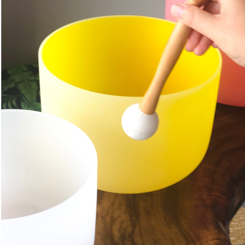 SOLAR PLEXUS CHAKRA 10' CRYSTAL SINGING BOWL (COLOUR)