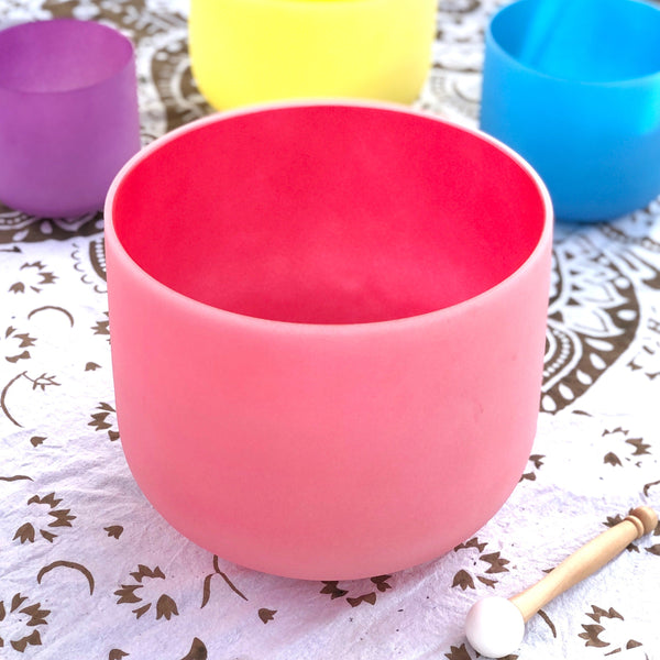 BASE/ROOT CHAKRA 12' CRYSTAL SINGING BOWL (COLOUR)