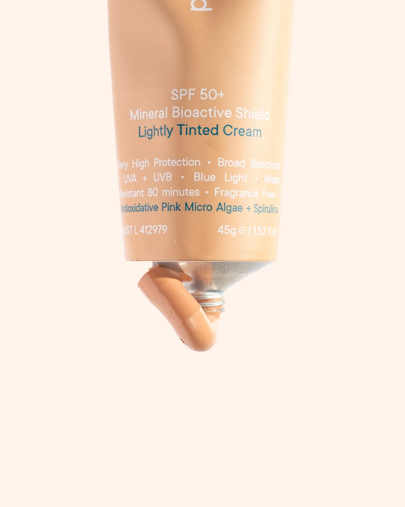 P4O SPF 50+ MINERAL BIOACTIVE SHIELD - LIGHTLY TINTED CREAM