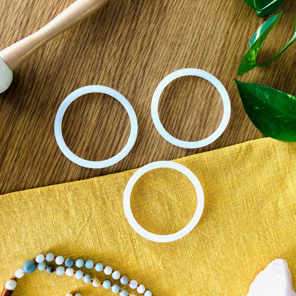 WHITE O-RINGS FOR CRYSTAL SINGING BOWLS